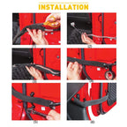 2Pc Door Limiting Strap Wire for Jeep Wrangler JK JL JT (2007–2021)
