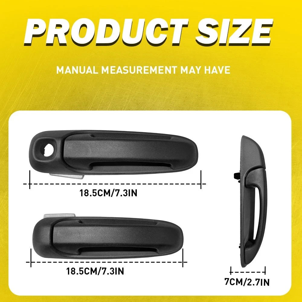 Front and Rear Exterior Door Handle for Dodge Ram 1500 2500 3500 (2002–2008)