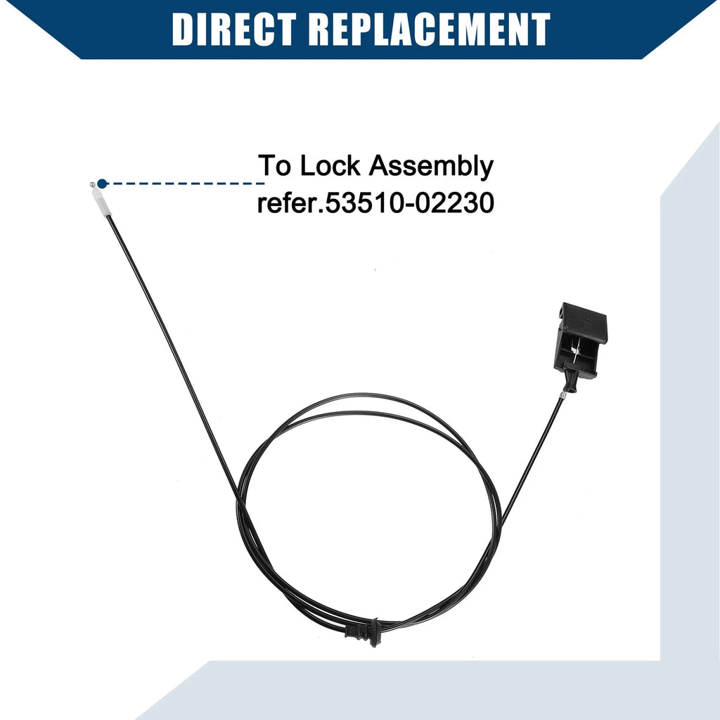 Hood Release Cable for Toyota Corolla Matrix (2003–2008) No.5363002061 Black