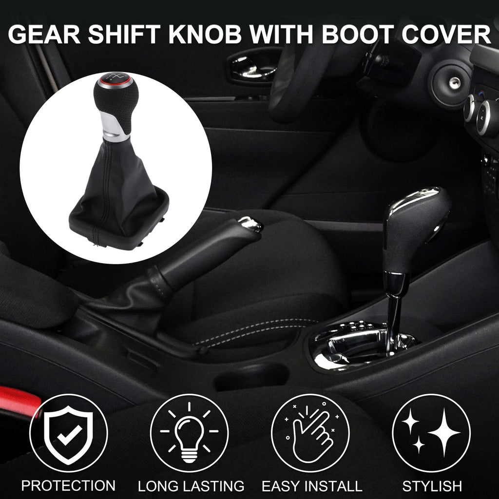 5 Speed Shift Knob with Boot Cover for Audi A3 S3 8P (2003–2013)
