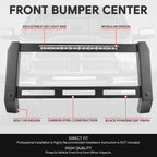 Front Bumper Grille Brush Guard Bull Bar for Dodge Ram 1500 (2009–2023) + LED Strip