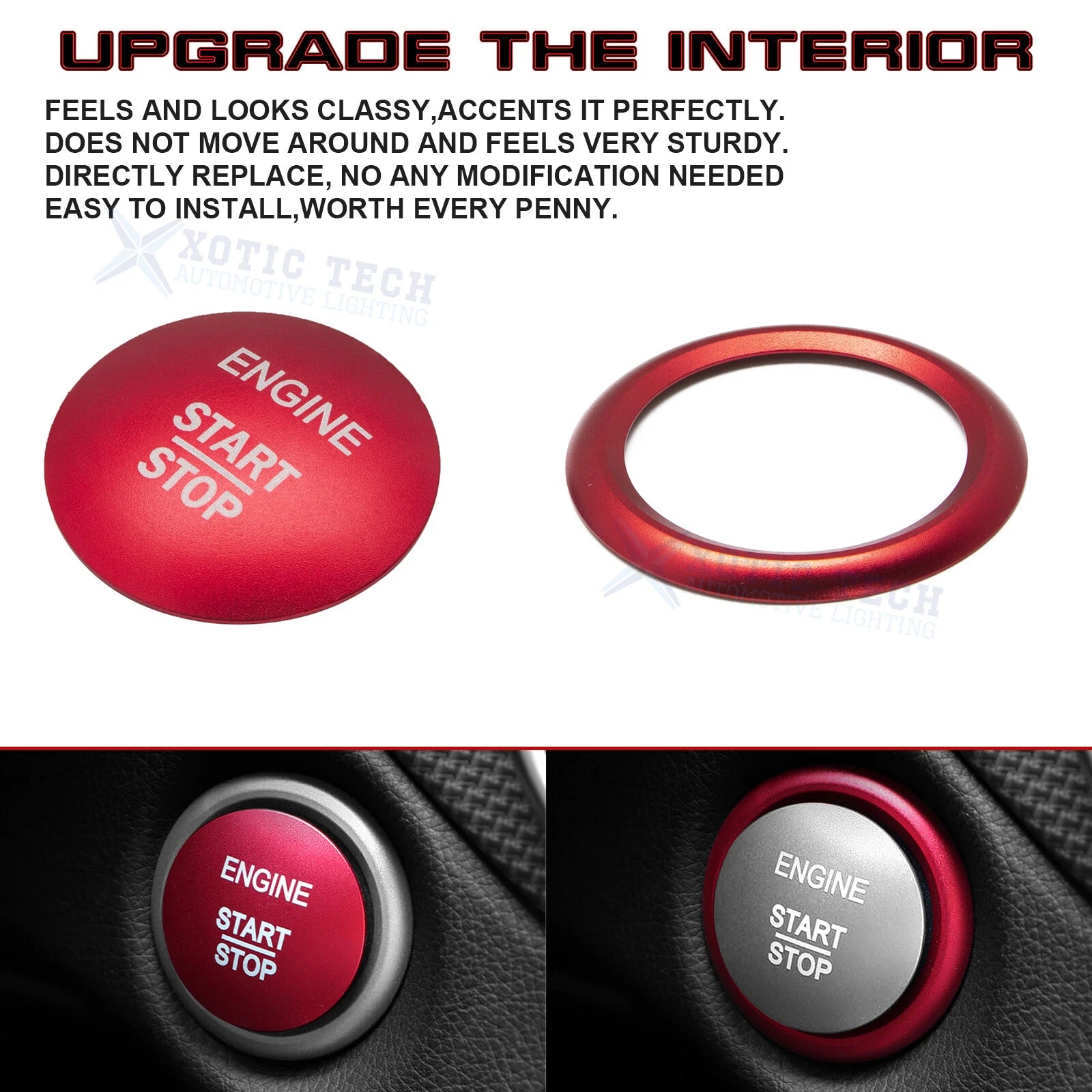 Engine Ignition Button Decoration Cover for Mercedes CLA GLA GLC (2014-2019)