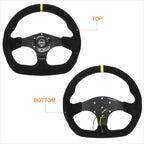 NRG Innovations RST-024MB-S-Y 320mm 3-Spoke Suede Steering Wheel for Universal