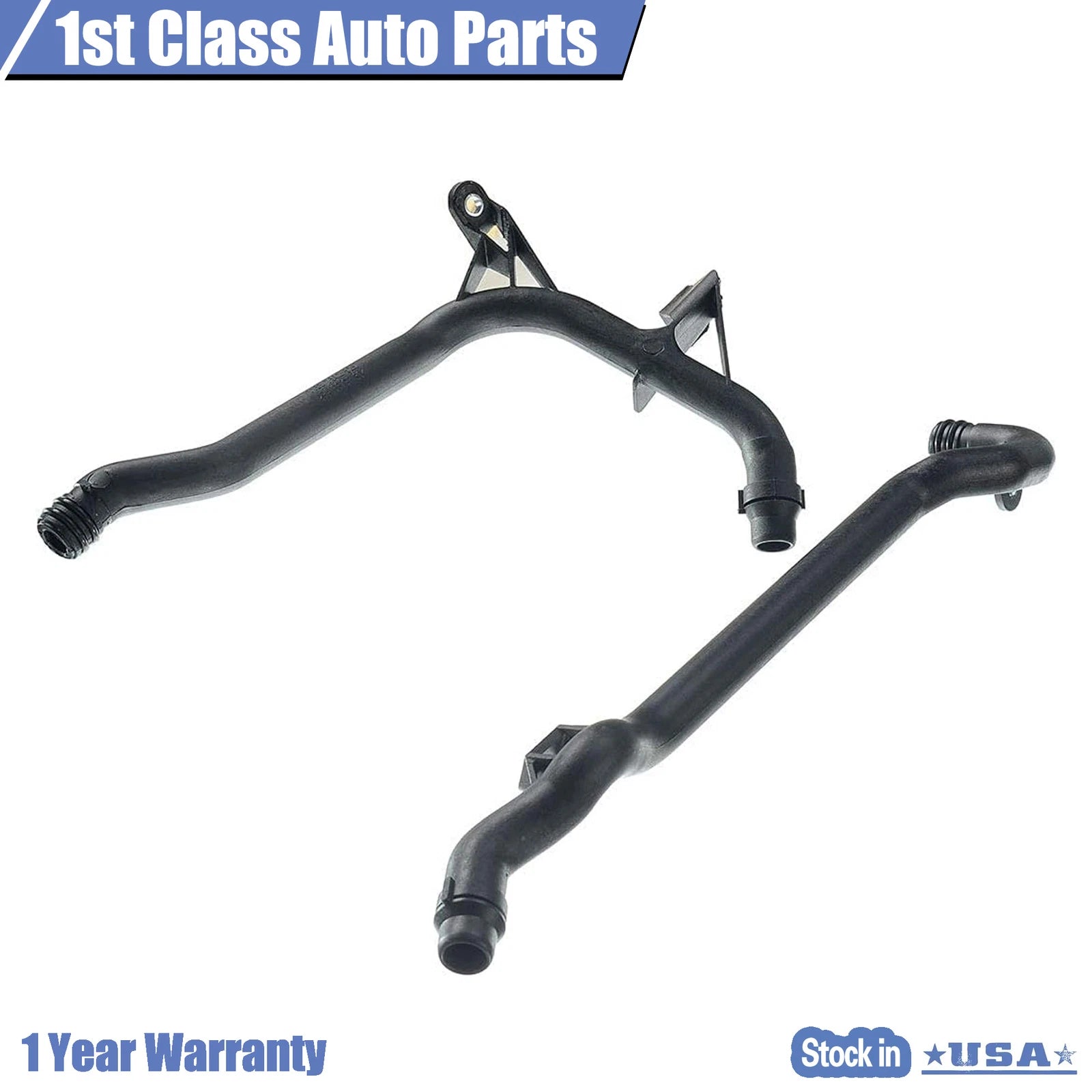2Pcs Engine Water Coolant Pipe W/O-Rings for BMW 320i 325i 525i 528i Z3 Z4 (E46)