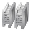 Set of 10 Clamp Brackets for F-Type Electrical Boxes 130mm x 73mm Silver