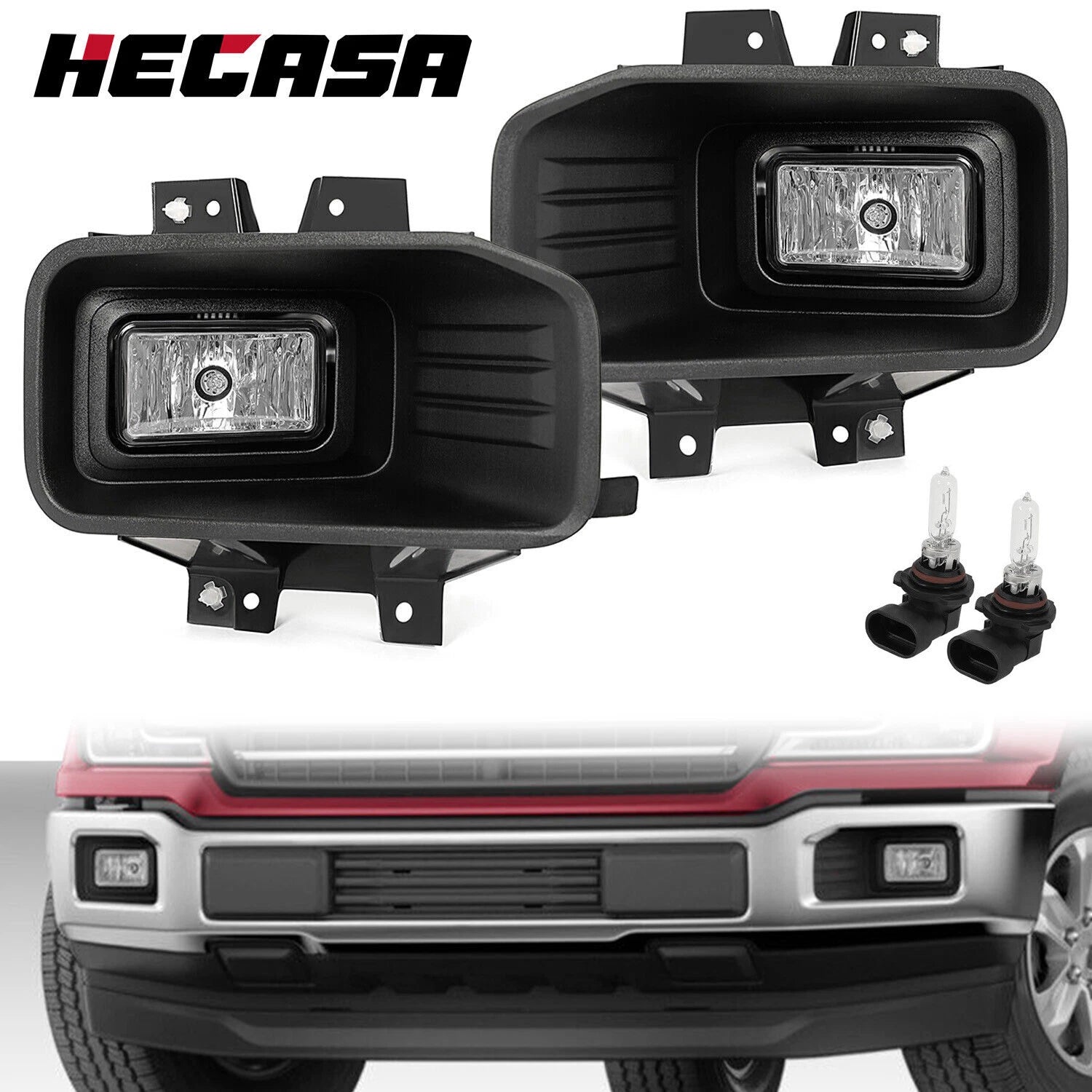 Set of 2 Halogen Fog Lights for Ford F150 (2018–2020) W/Bulbs