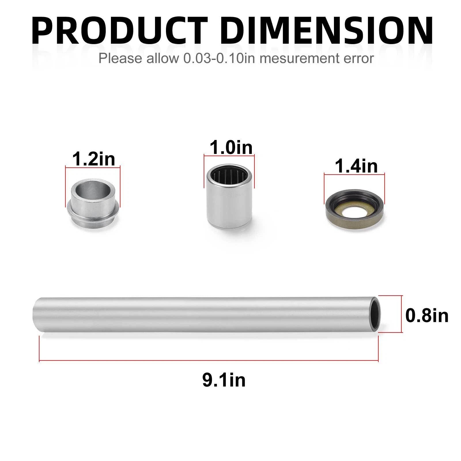 Swingarm Needle Bearing Bushing Rebuild Kit for Honda Fourtrax TRX250R (1988–1989)