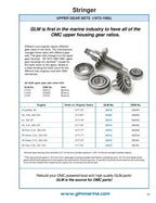 OMC Sterndrive Stringer Mount Gear & Bearing Set for Top Box (982259, GLM22512)