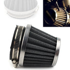 50mm Chrome Air Filter for Honda Yamaha Suzuki Motorcycle ATV