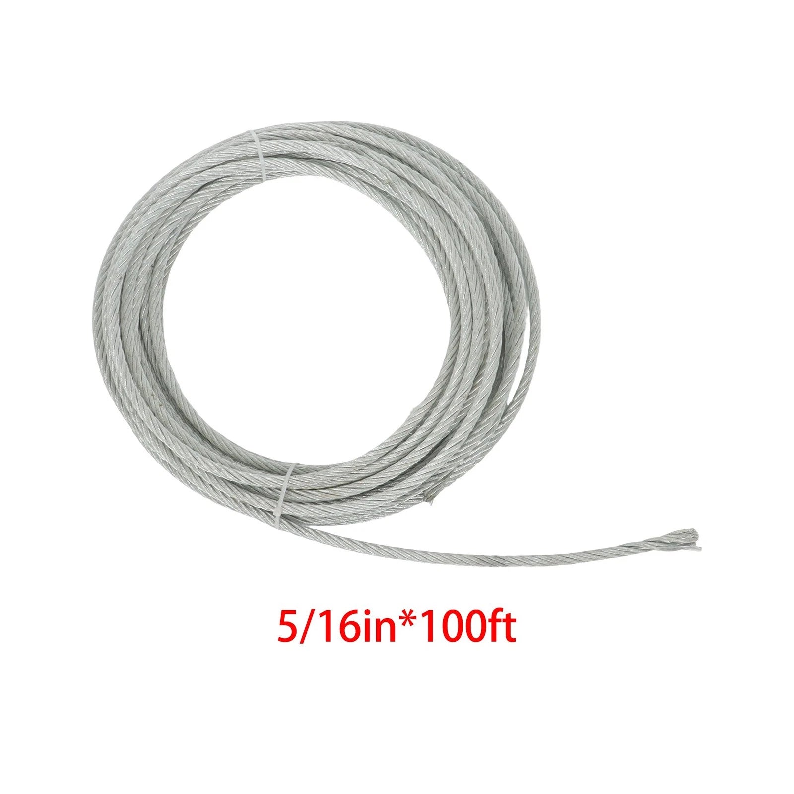 Galvanized Wire Rope Cable 5/16" x 100ft 9800lb 7X19 Strands