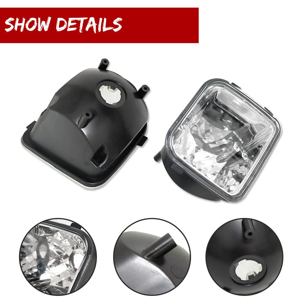 2X Clear Chrome Front Corner Signal Lights for Hummer H3 (2006–2010)