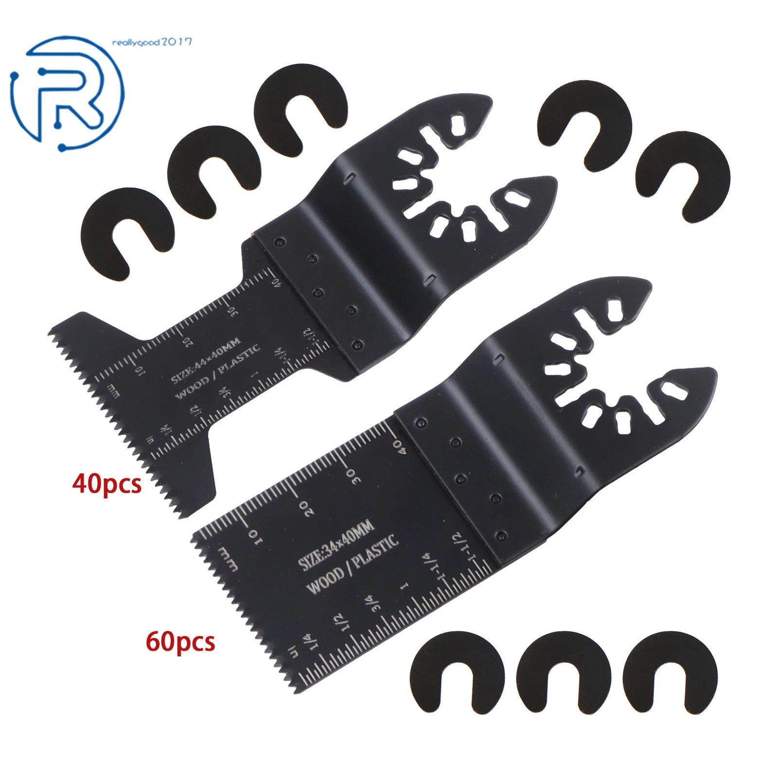 Set of 100 Oscillating Saw Blades for Universal Multi Tool