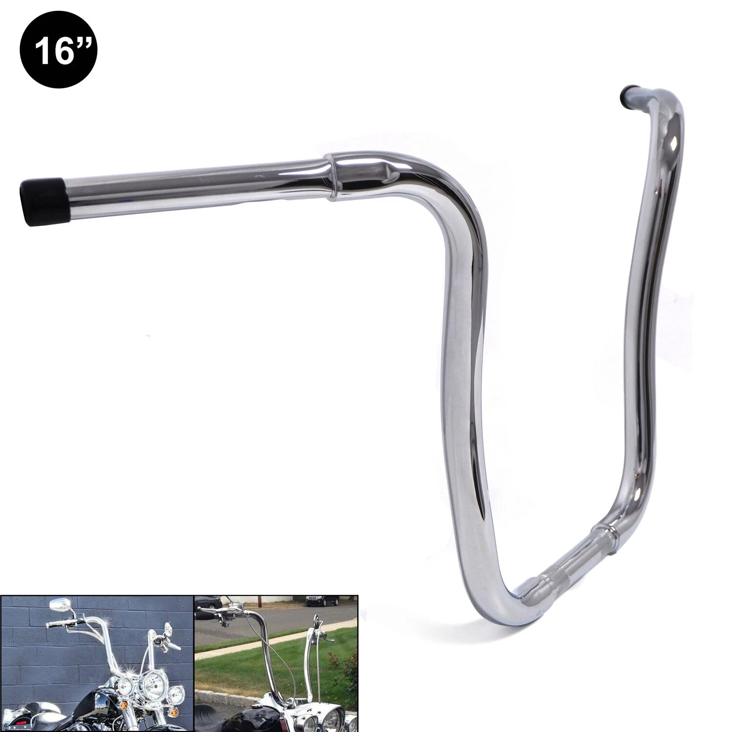 16" Rise Chrome 1" Clamp Handlebar for Harley FLHR (1994–2020) FLS (2000–2020)