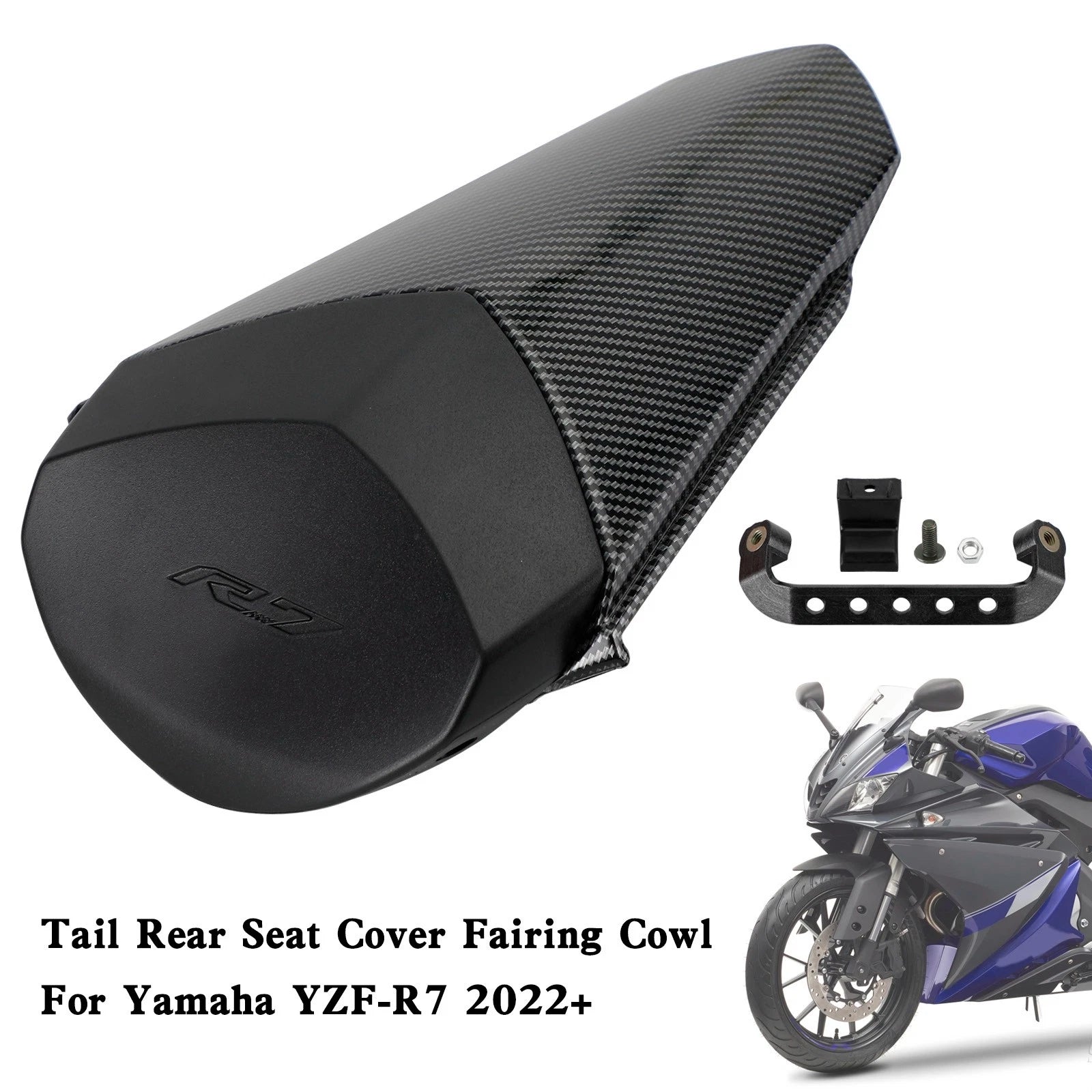 Tail Rear Seat Cover Fairing Cowl for Yamaha YZF-R7 (2022–2025) Carbon