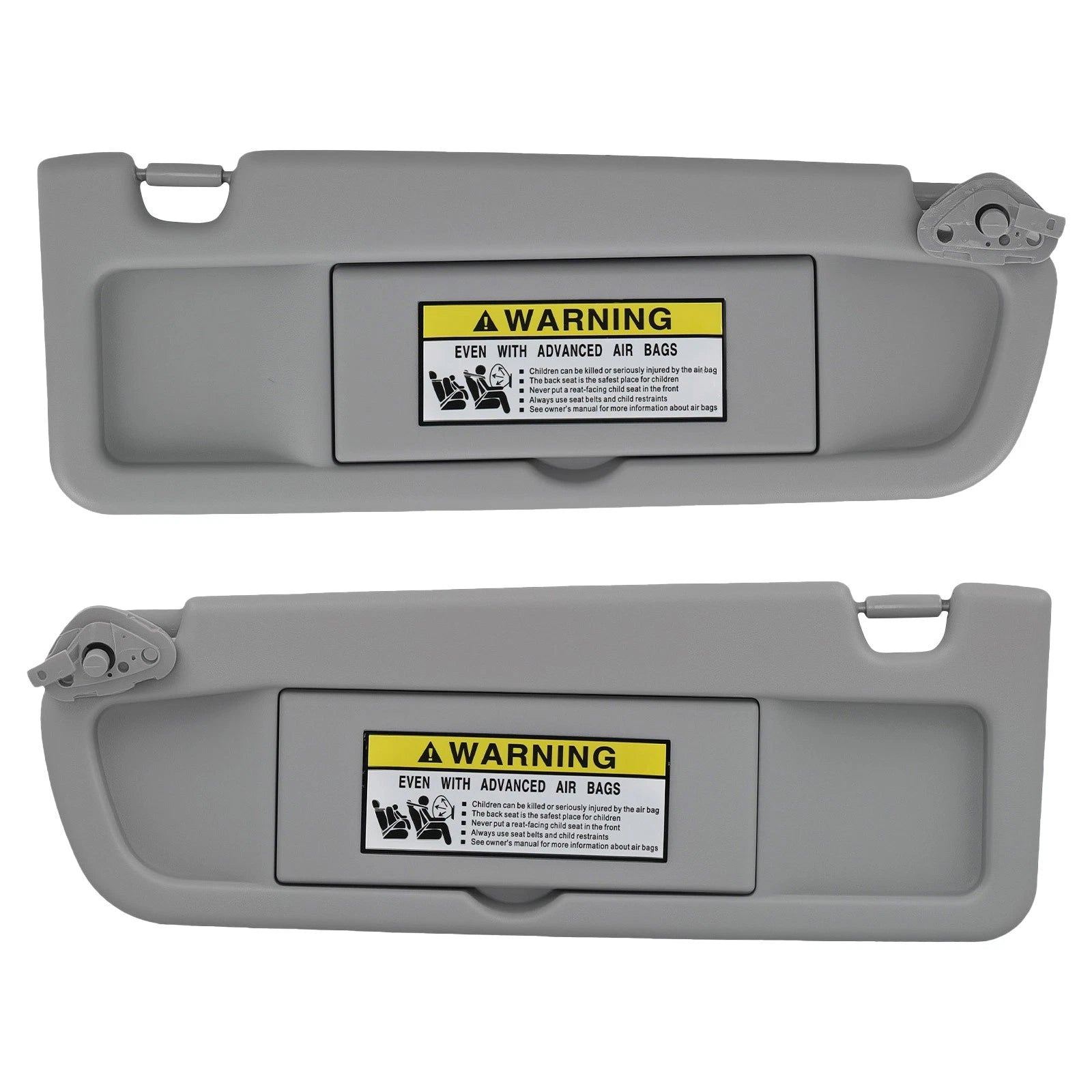 Pair Sun Visor Kit Gray for Honda Civic (2006–2011) 83280-SNA-A01ZC W/ Mirror