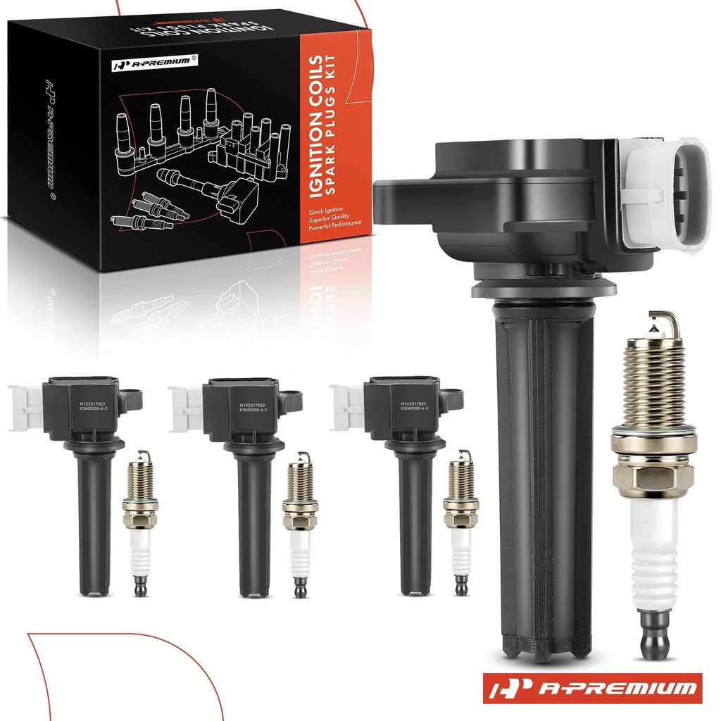Set of 4 Ignition Coils & Spark Plugs for Chevy Cobalt