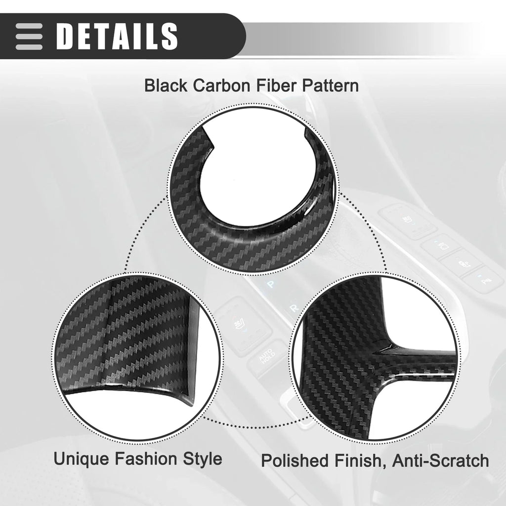 Carbon Fiber Central Control Gear Shift A/C Panel Trim for Dodge Charger (2015-2022)