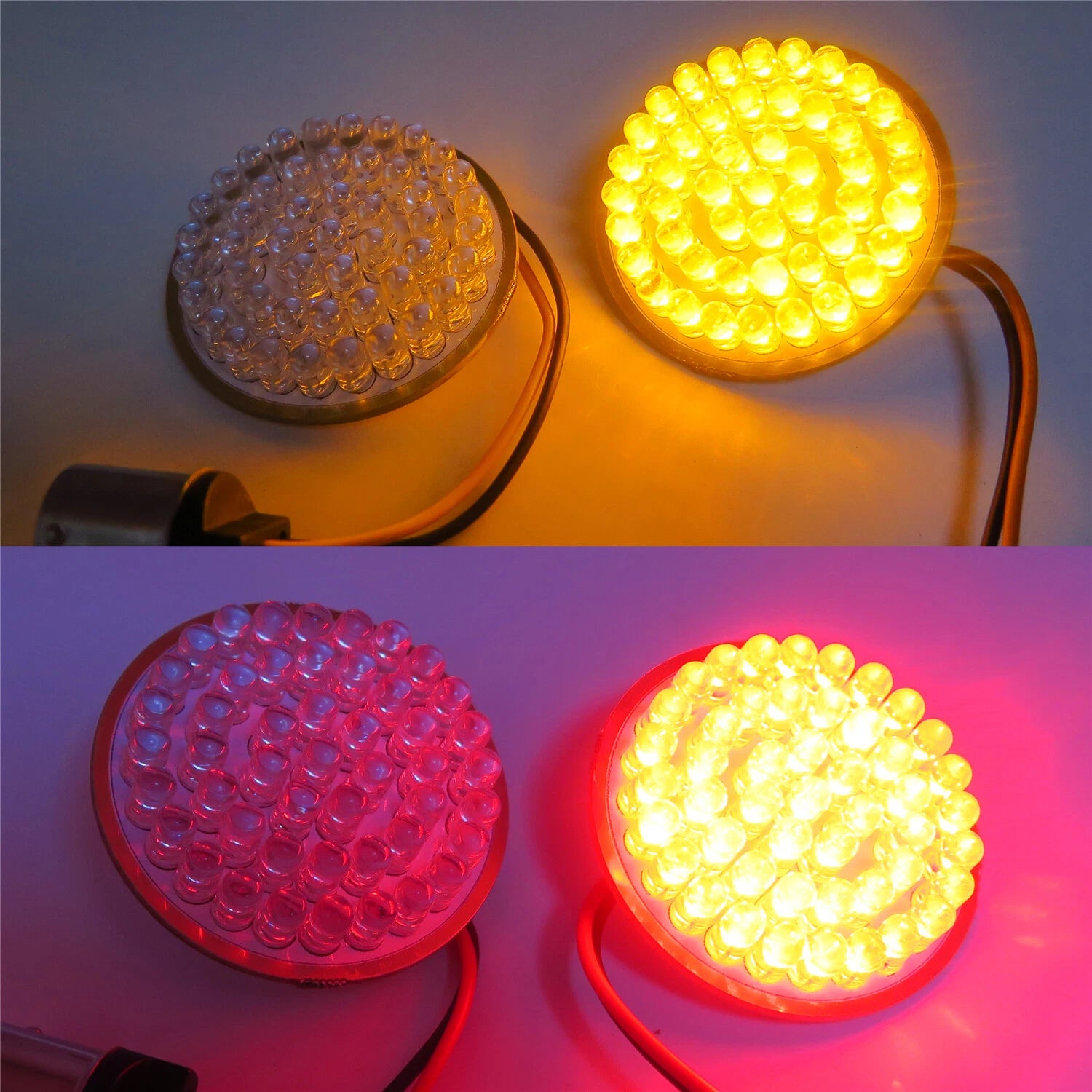 4PCS 1156 Bullet LED Turn Signal Insert Lights for Harley