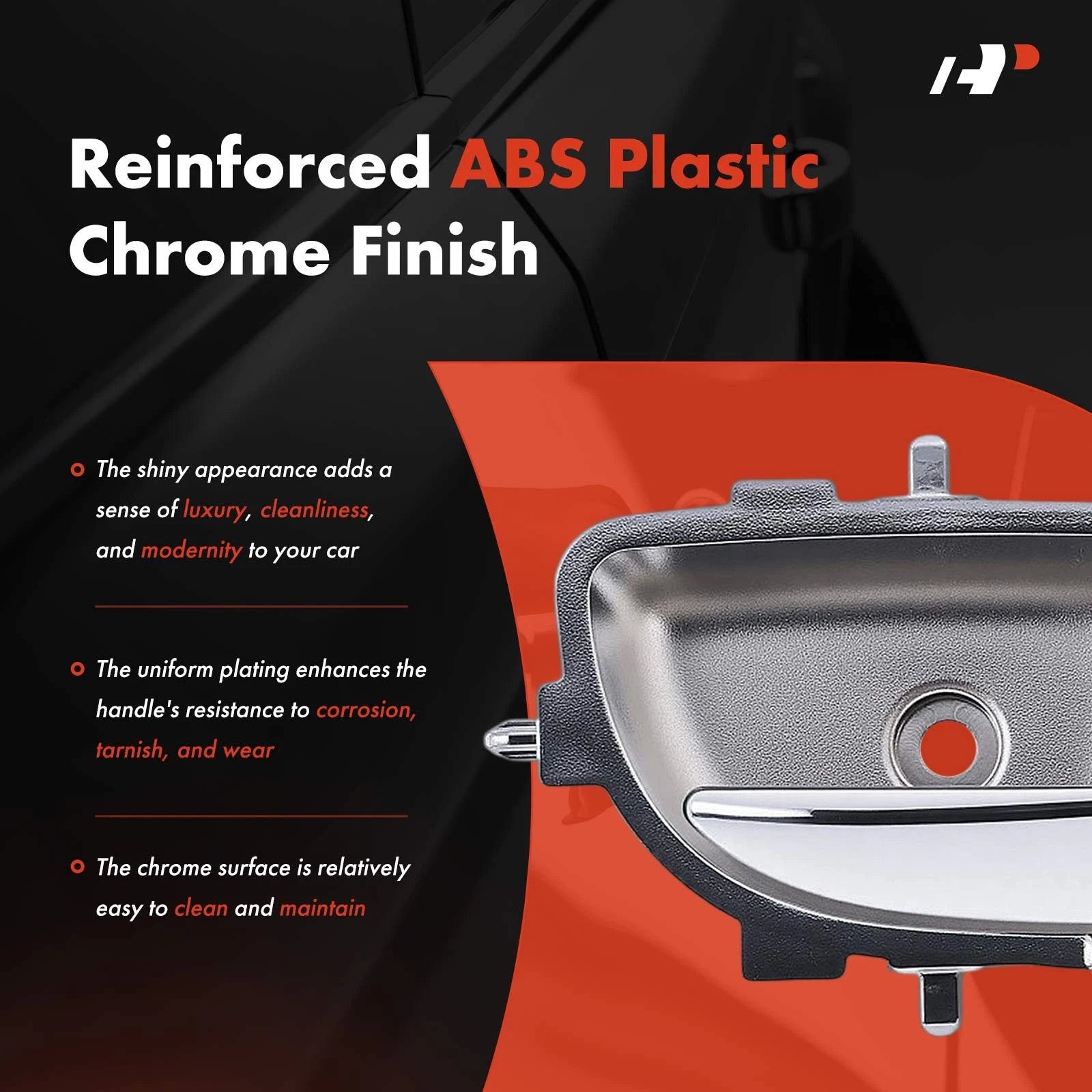Right Chrome Interior Door Handle for Toyota Yaris (2007-2016)
