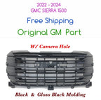 Front Upper Grille for GMC Sierra 1500 (2022–2024) #59, Black