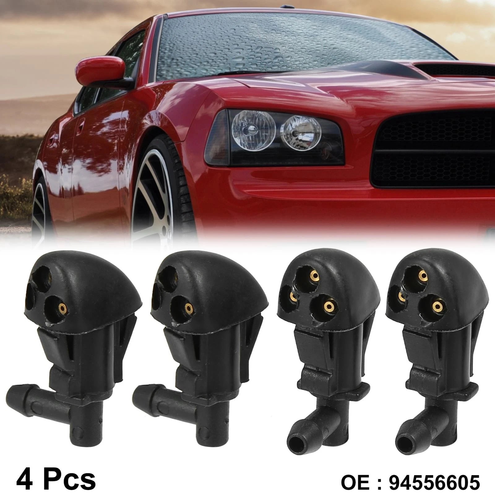 Set of 4 Windshield Washer Nozzles for Chevrolet Cruze (2010–2014) 94556605