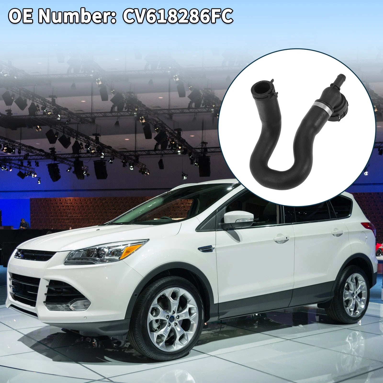 Radiator Hose Water Tank Drain Pipe for Ford Escape (2013–2019) No.CV618286FC
