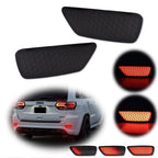 2X Blackout Smoke LED Rear Bumper Reflector Lights for Jeep Grand Cherokee