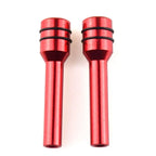 2 x Door Lock Pins Premium Red Aluminum for Car Interior