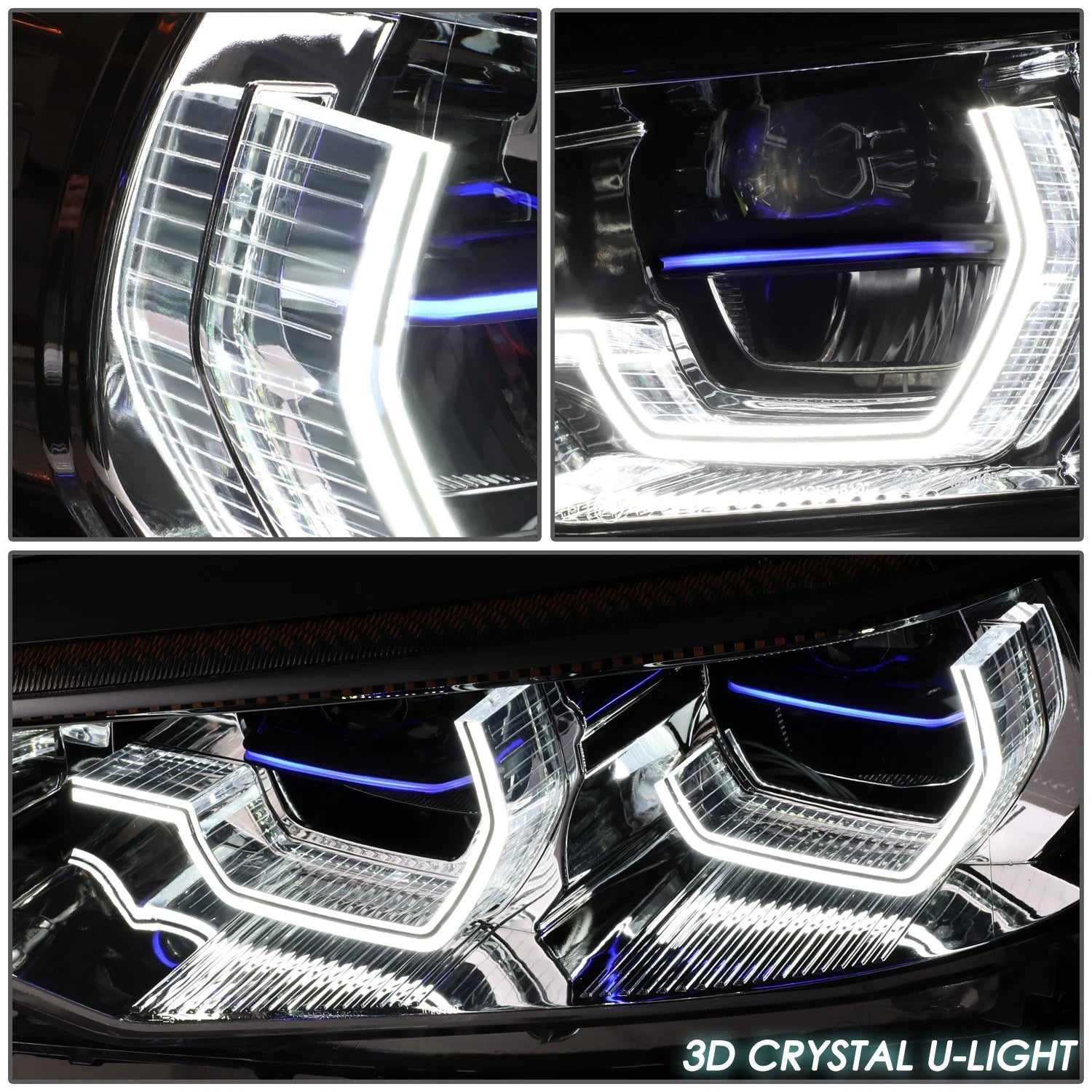 U-Halo LED DRL Projector Headlights for BMW 530i 540i G30 (2017–2020)