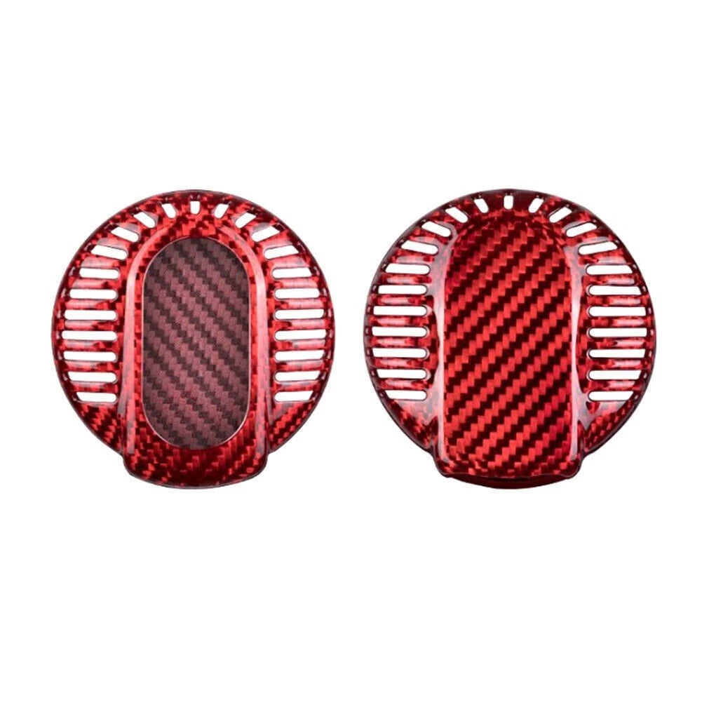 Car Remote Key Fob Cover Case for BMW Mini F54 F56 F55 F57 F60 (Carbon Fiber Red)
