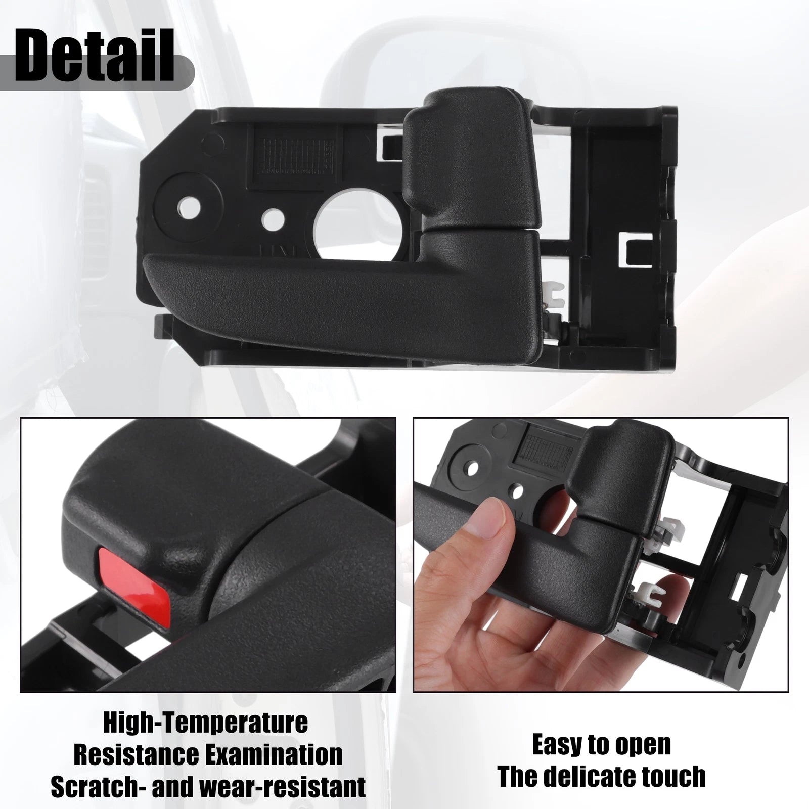 Front Right Interior Door Handle for Kia Spectra (2000–2009) No. 826202F00087 Black