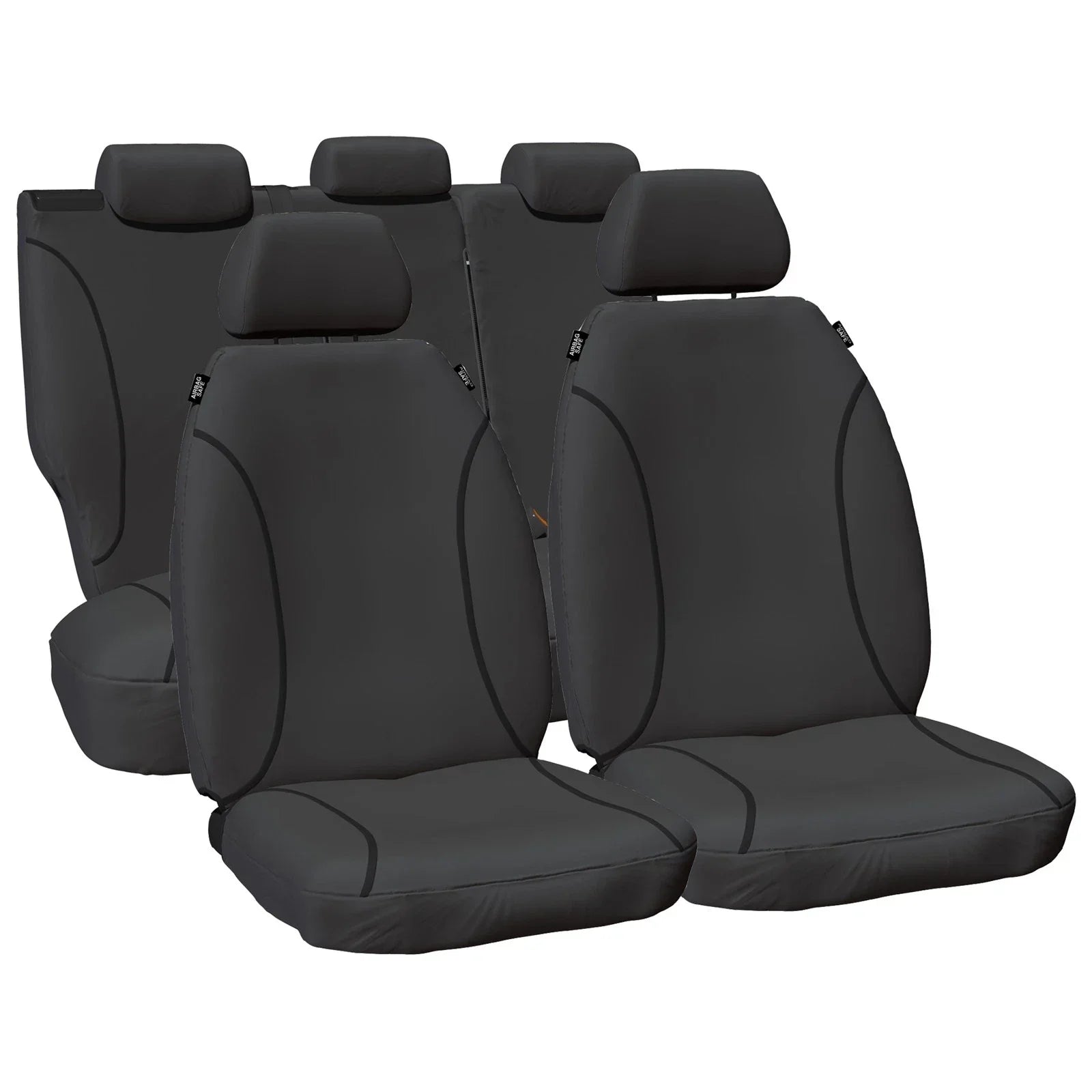Front & Rear H/D Canvas Car Seat Covers Set for Toyota Hilux KUN16 KUN26 2005~15