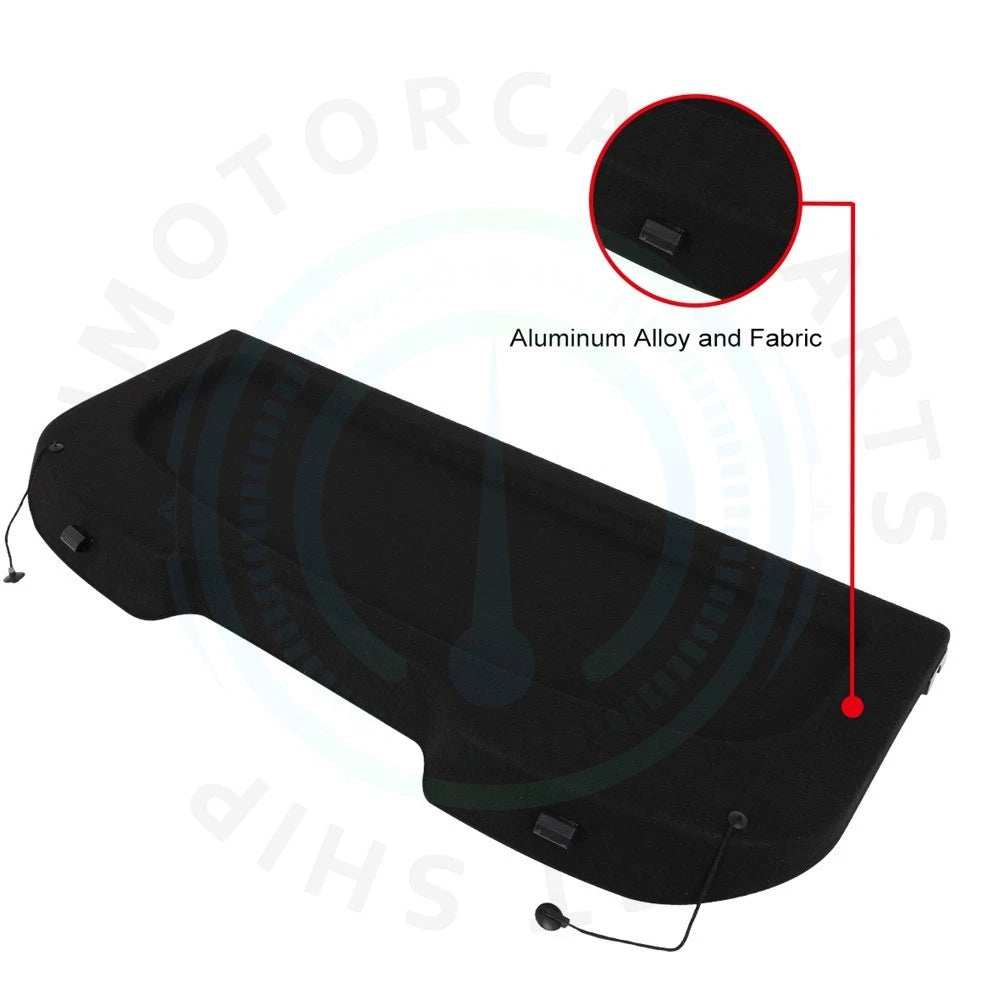Rear Trunk Cargo Cover for Ford Fiesta (2013–2017) - Black Security Shade