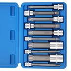 10 Piece Tamper Proof Spline Socket Set M4-M18 S2 4"