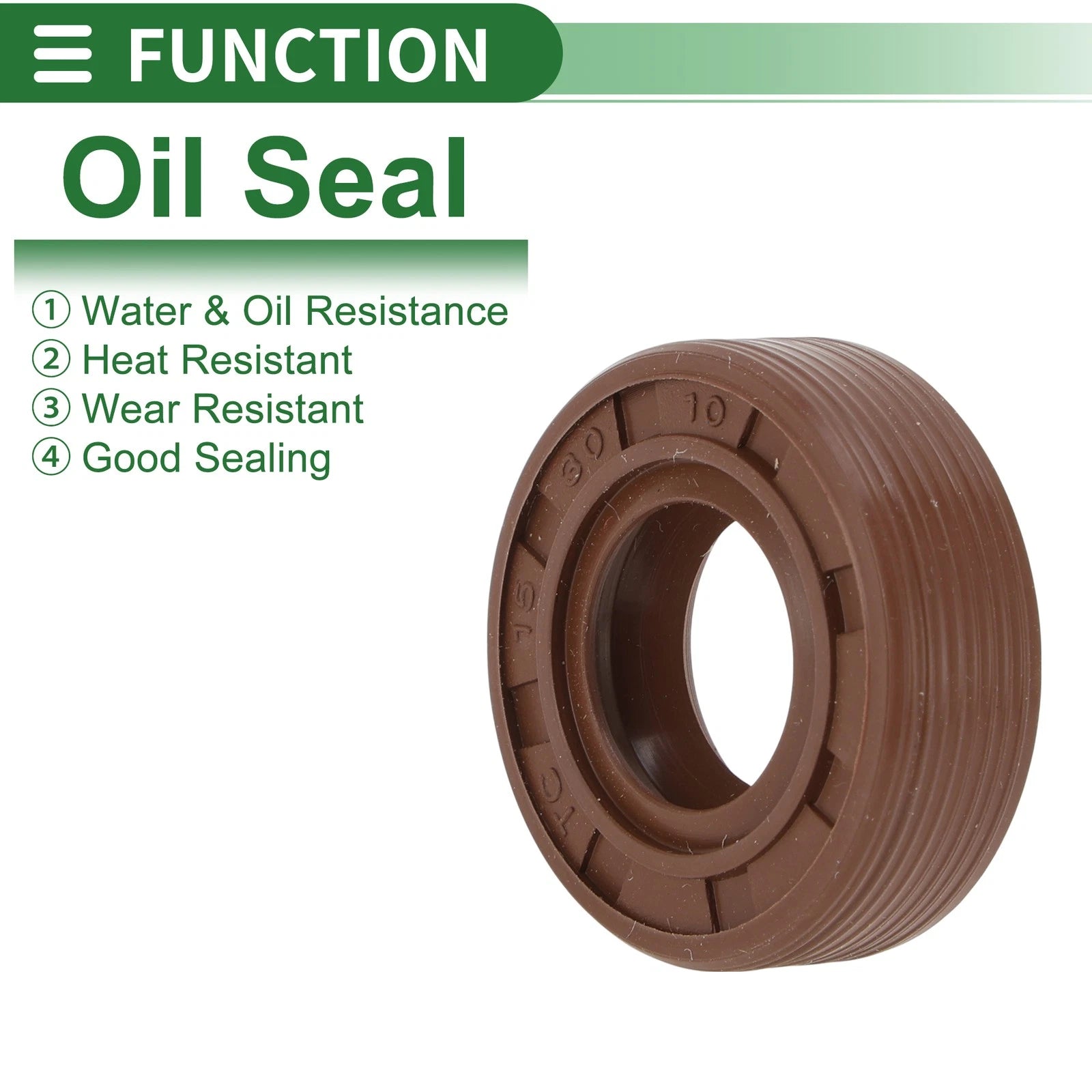 Oil Seal FKM Rubber 15x30x10mm for Various Models (5 Pcs)