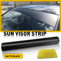 Matte Black Vinyl Windshield Banner for Universal Fit 