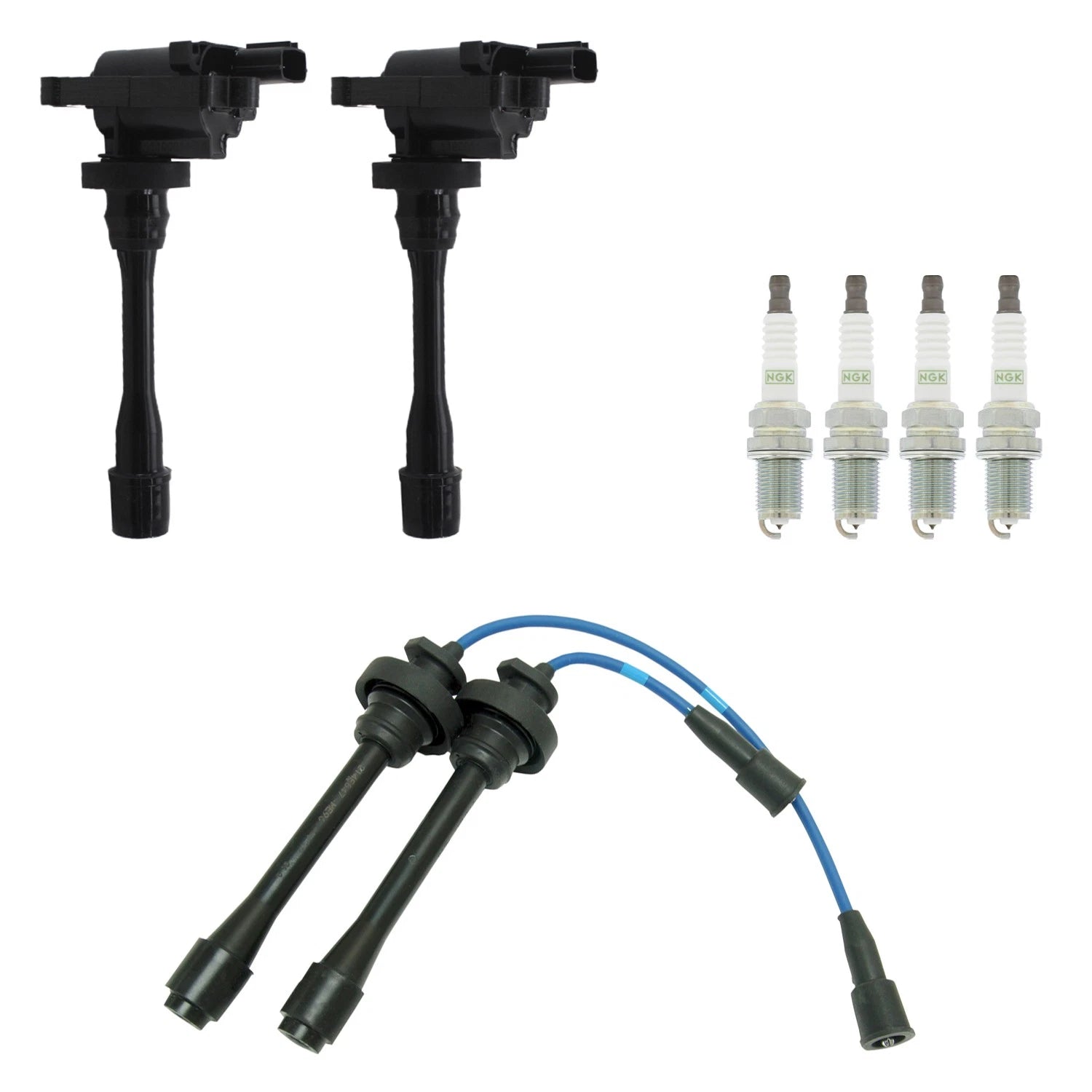 Set of 2 Ignition Coils & 4 Spark Plugs for Mitsubishi Mirage