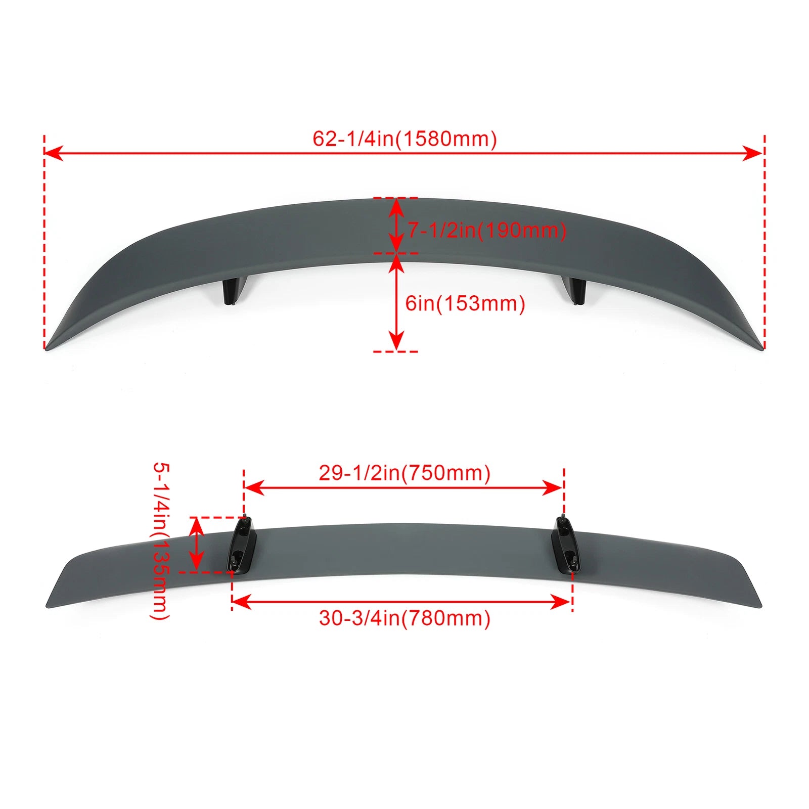 Rear Trunk Spoiler ABS for Dodge Charger RT (2006–2010)
