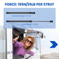 16in Heavy Duty Lift Struts for Aluminum Toolbox Trash Bin Door (35LB)