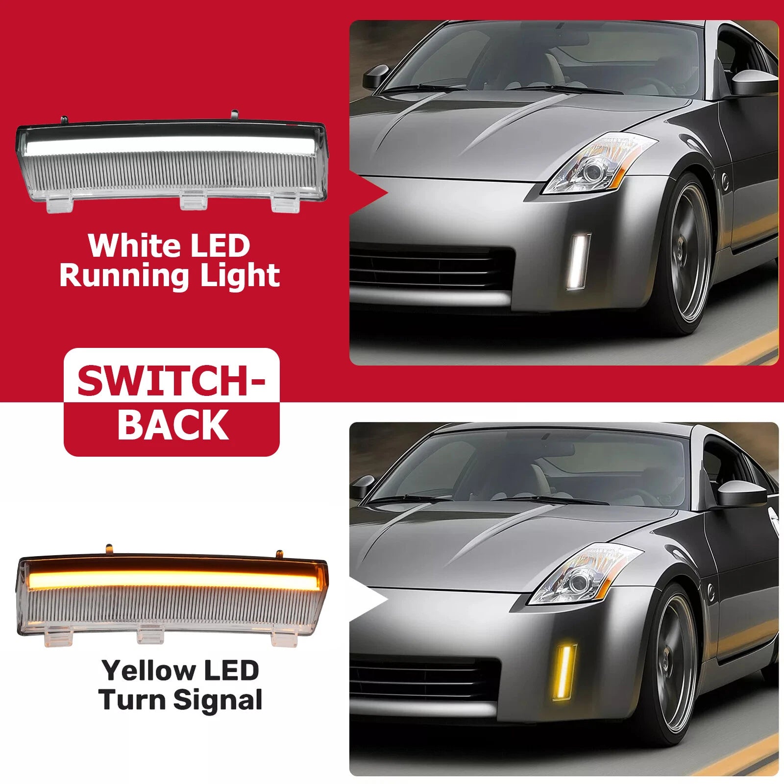 Clear Lens Turn Signal Lights for Nissan 350Z (2006-2009)