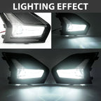 2X Clear Lens LED Fog Lights with Bezel for Ford Fusion (2019–2020)