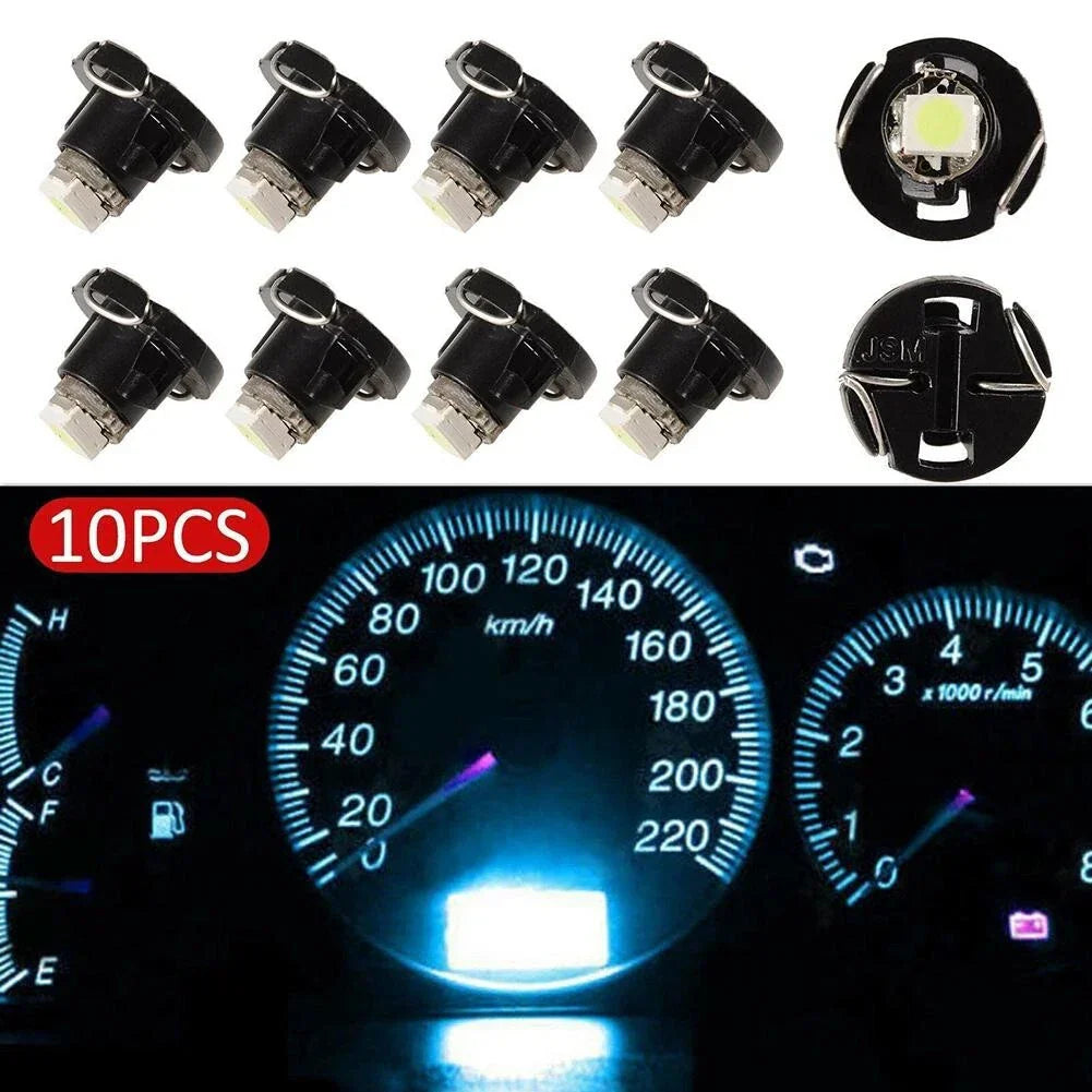 10 Pcs Ice Blue T3 Wedge LED-Cluster Instrument for DASH Climate Bulbs
