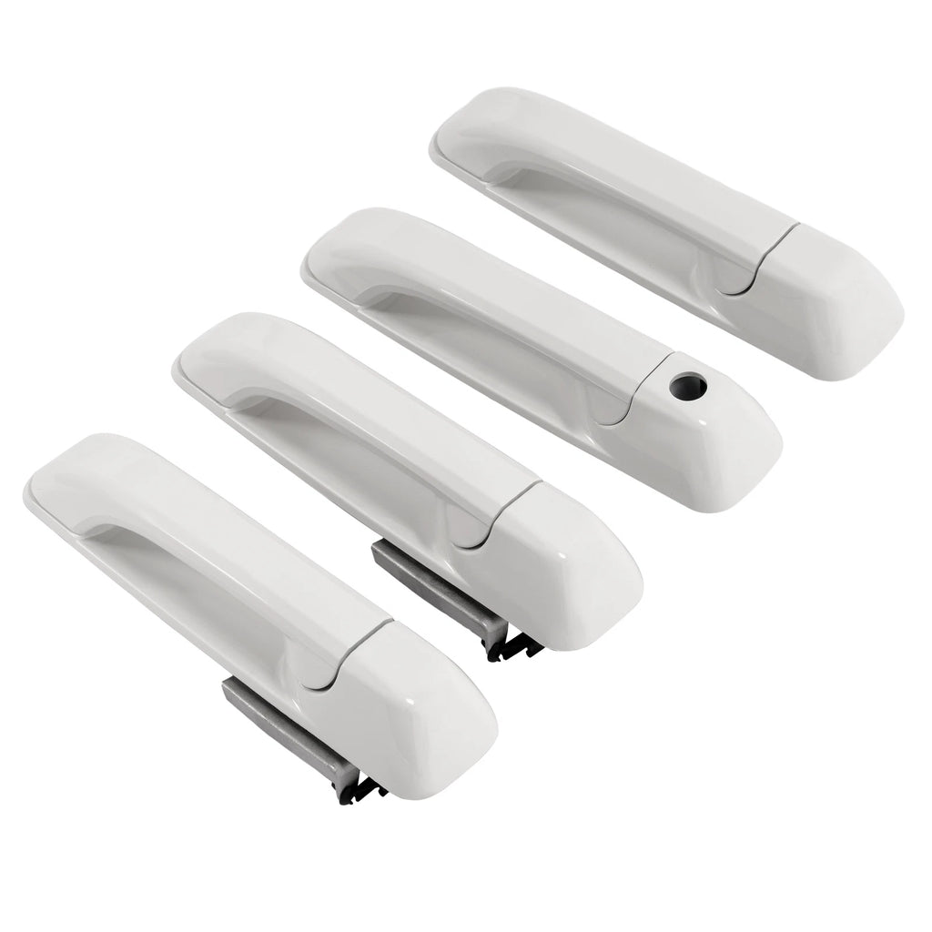 Set of 4 Outside Door Handles for Dodge Ram 1500 (2009–2024) / Ram 2500 (2011–2025) White