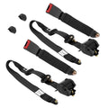 2X Adjustable 3 Point Safety Belts Kit for Universal Fit Car Truck