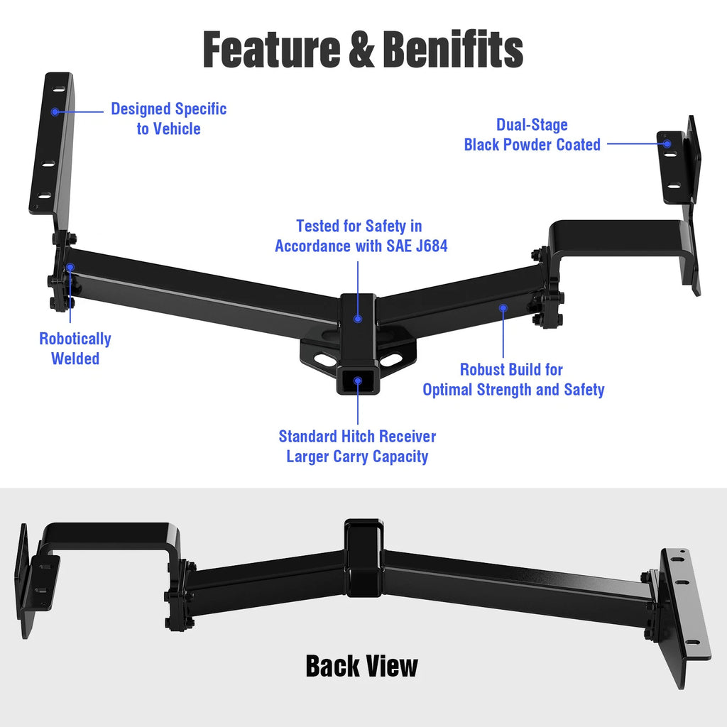 2 Inch Trailer Towing Hitch for Toyota Highlander (2008-2013)