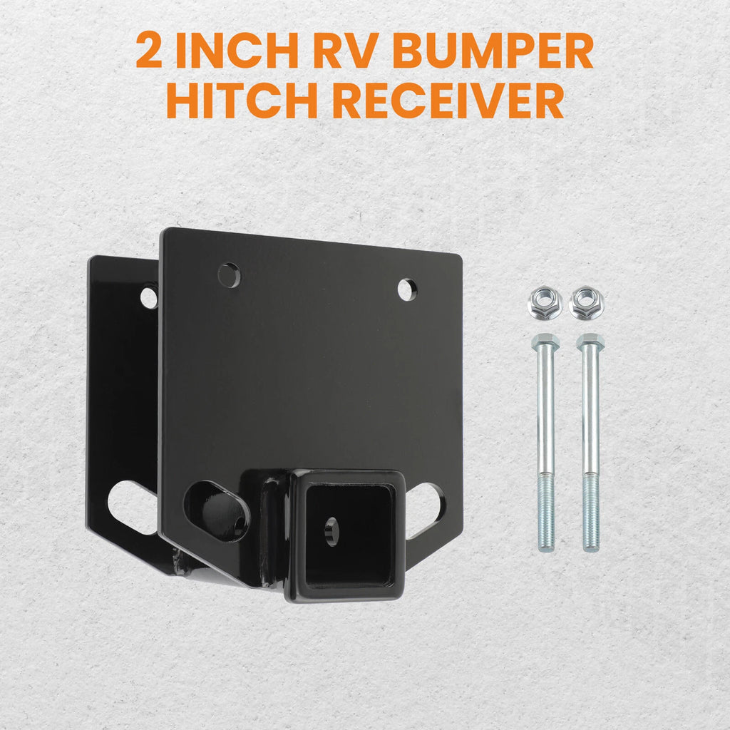 Bumper Hitch Receiver Adapter for RV 2" Receiver Fits 4" x 4" Square Beam (2" )