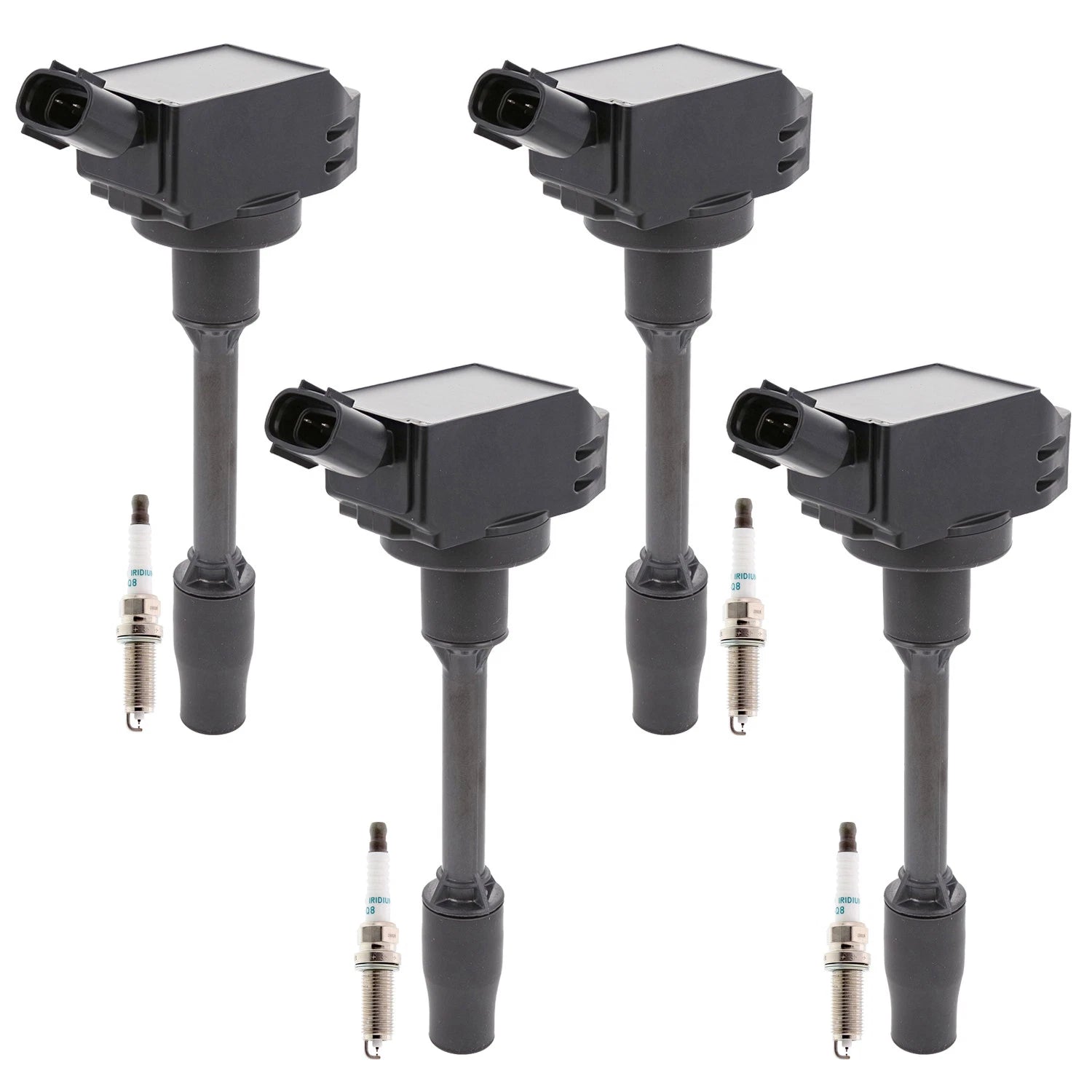 Set of 4 Ignition Coils & Iridium Spark Plugs for Toyota Camry RAV4 Sienna Venza