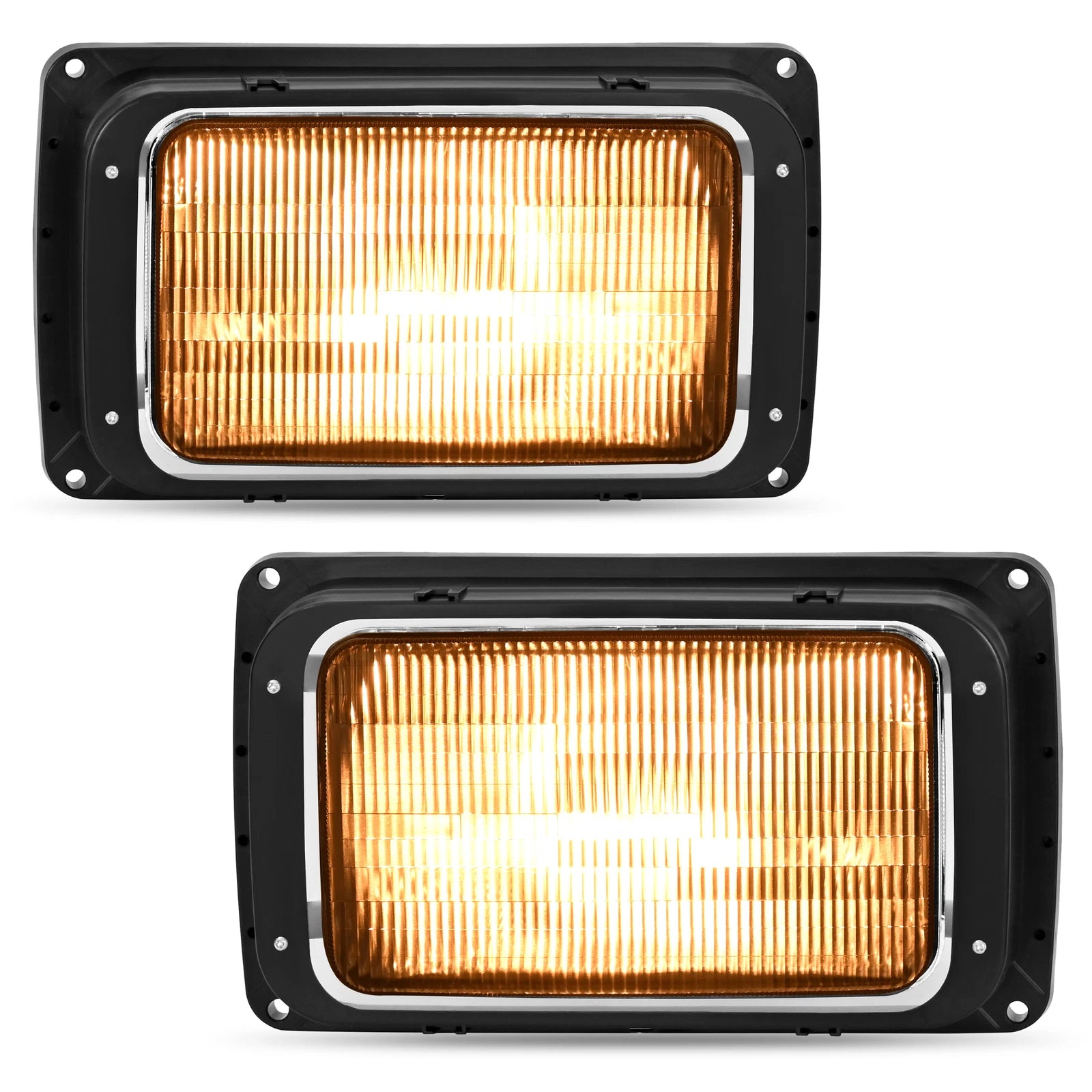 Set of 2 Headlights with Bulbs for Mack CH613 (1990–2017)