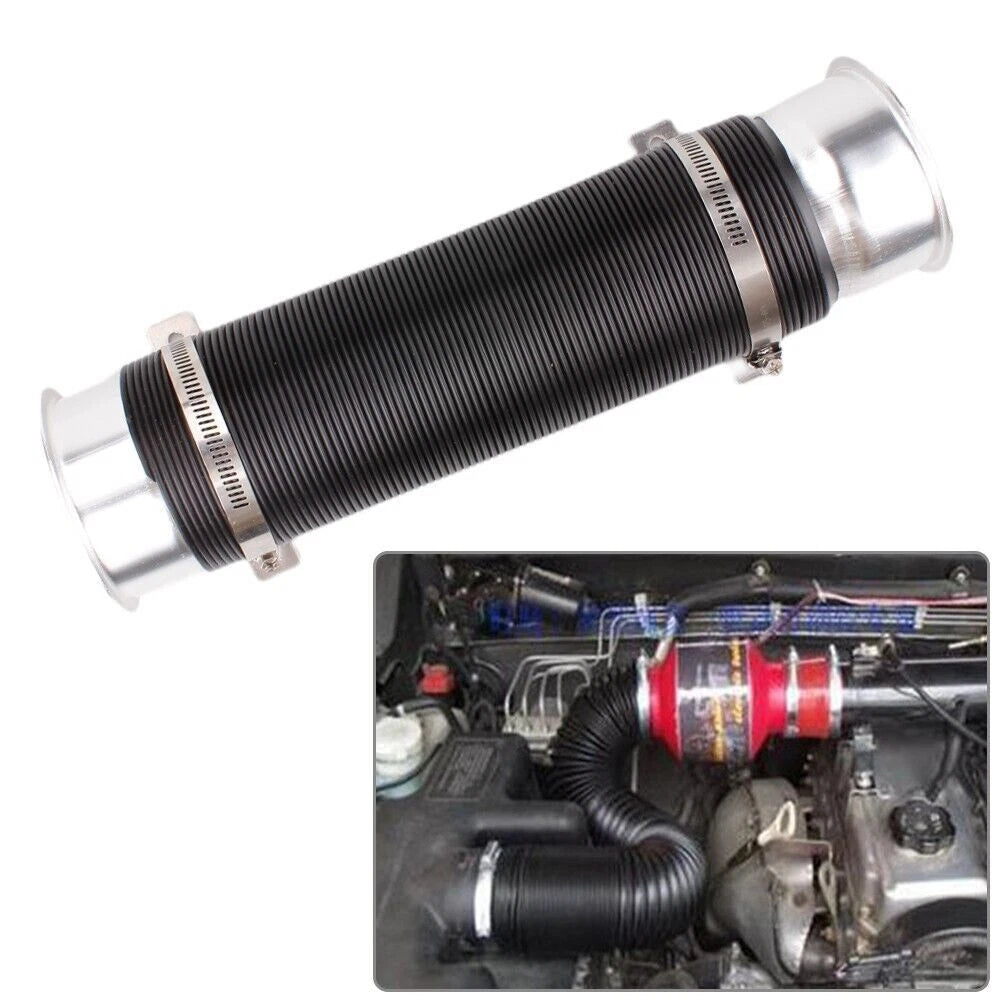 3" Flexible Cold Air Intake Hose Filter Pipe Kit for Universal Applications