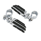 4x Chrome Adjustable Footpeg Clamps 22mm 25mm 32mm 35mm for Harley Street Glide